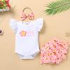 Baby Girls Boho Rainbow 1st Birthday Outfit Bohemian Floral Romper Tutu Skirt with Diaper Cover Bloomers Headband Infant First Birthday Cake Smash Outfit for Photo Prop Pink Flower One 12-18 Months view 2