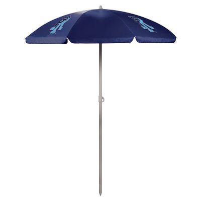 PICNIC TIME NCAA Rhode Island Rams Outdoor Canopy Sunshade Beach Umbrella 5.5', Small Patio Umbrella, Beach Chair Umbrella, (Navy Blue)