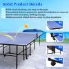 IUNNDS 6X3ft Mid-Size Table Tennis Tables - Indoor/Outdoor Portable Ping Pong Table Game for Adults/Teens,with Net,2 Table Tennis Paddles and 3 Balls (9X5ft Professional-Size) view 4