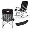 Picnic TIME NCAA Arkansas Razorbacks Outdoor Rocking Camp Chair, XL Heavy Duty Camping Chair for Adults, (Black) view 1