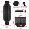 ISURE MARINE 4 Pack Boat Fender Marine Bumper Covers (Black, 4.5 x 16 inches) view 2