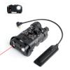NOBUHIRO Upgrade Metal Airsoft PEQ Box Tactical Aiming Laser Sight, 10 Modes with Red Laser+White Light+IR Laser for Strobe/Constant/Momentary Functions, Fit for AEG GBB CQB Picatinny Rail (Black) view 1