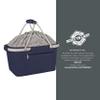 PICNIC TIME NCAA Rhode Island Rams Metro Shopping Basket, Insulated Picnic Basket, Collapsible Market Basket, Utility Tote Cooler Bag, (Navy Blue) view 3