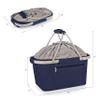 PICNIC TIME NCAA Rhode Island Rams Metro Shopping Basket, Insulated Picnic Basket, Collapsible Market Basket, Utility Tote Cooler Bag, (Navy Blue) view 4