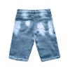 Diesel Men's Ripped Trunks Stretchy Washed Jeans Shorts, Signature Biker (A-Sky Blue, Large) view 3