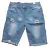 Diesel Men's Ripped Trunks Stretchy Washed Jeans Shorts, Signature Biker (A-Sky Blue, Large) view 4