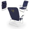 PICNIC TIME NCAA Rhode Island Rams Monaco Reclining Backpack Beach Chair, Outdoor Folding Lounge Chair, Lightweight Low Chair, (Navy Blue) view 1