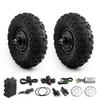 DIY Dual Drive 36V 350W Trolley Flat cart brushless Gear hub Motor 14.5 inch Off-road wheel with disc brake set (48V350W) view 1