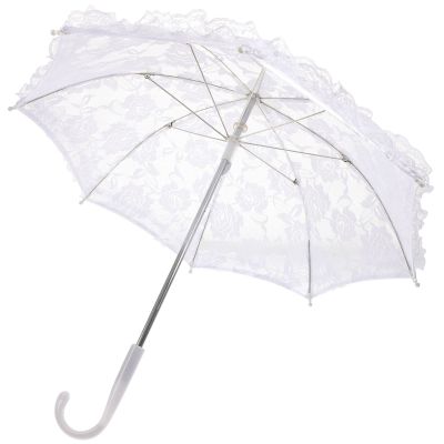 Gadpiparty Lace Umbrella Parasol Umbrella Vintage Lace Parasol Vintage s for Women White for Wedding Photo Prop Wedding Fancy s for Women
