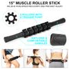 Foam Roller Set - High Density Back Roller, Muscle Roller Stick,2 Foot Fasciitis Ball, Stretching Strap, Peanut Massage Ball for Whole Body Physical Therapy & Exercise, Back Pain, Leg, Deep Tissue view 4
