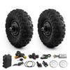 DIY Dual Drive 36V 350W Trolley Flat cart brushless Gear hub Motor 14.5 inch Off-road wheel with disc brake set (48V 350W) view 1