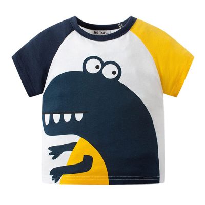 Birthday Shirt Boy Toddler Kids Baby Boys Girls Summer Cartoon Dinosaur Short Sleeve Crewneck T (Dark Blue, 2-3 Years)