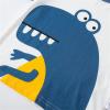 Birthday Shirt Boy Toddler Kids Baby Boys Girls Summer Cartoon Dinosaur Short Sleeve Crewneck T (Dark Blue, 2-3 Years) view 2