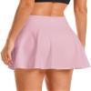 Stelle Women Tennis Golf Skirts High Waisted with Inner Shorts for Athletic Workout Sports Skorts Running Pickleball (PK, XS) Pink view 2