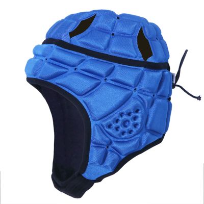 Soft Shell Rugby 7v7 Football Helmet Foam Padded Scrum Cap Headgear Autism Safety Bump Hat Head Support Protector Adjustable Flag Football Soccer Goalie Helmet for Youth Kids Adults