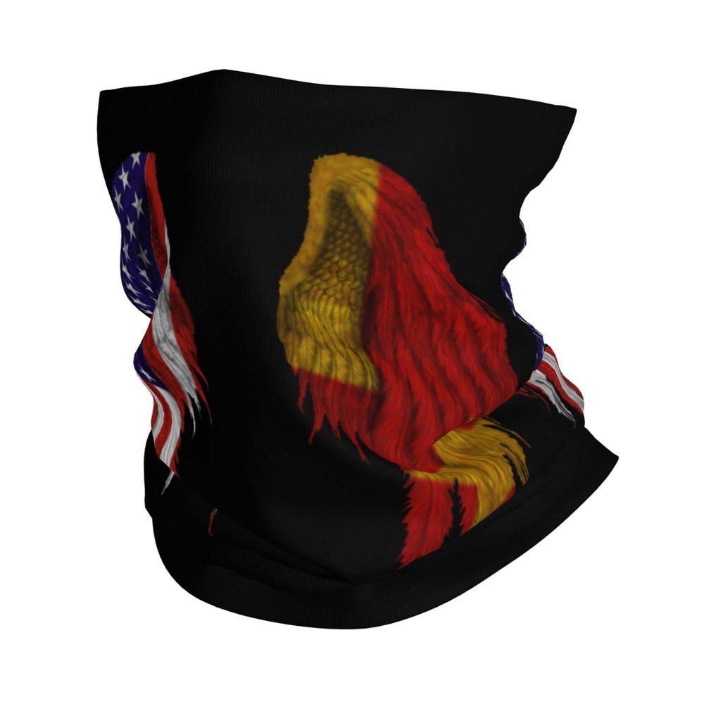 America Flag and Tigray Flag Wings Seamless Neck Gaiter Shield Scarf Bandana Face Mask Seamless UV Protection for Motorcycle Cycling Riding Running Headbands