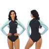 MWTA Wetsuit Women Shorty 2.0mm Neoprene Front Zipper for UV Protection Surfing Diving Snorkeling Kayaking Aqua Size 12 view 1