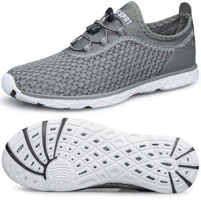 DOUSSPRT Women's Water Shoes Quick Drying Sports Aqua Shoes Darkgrey Size 9.5