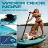 Skatinger 11'635" Super Wide Inflatable Paddle Board, Ultra Stable Stand Up Paddleboards for 450lb/3 People/Family/Big Size w/Shoulder Strap, 100L Backpack, All-Round Sup Board, US Fin view 4