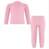 Jugaoge Kids Girls Boys Mock Neck Long Sleeve Thermal Top T-Shirt with Pants Set Warm Underwear Outfits Pink 5-6 Years view 2