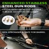 Universal Gun Cleaning Kit for All Guns - Portable Gun Cleaning Kits for Handguns and Rifles, Shotgun, Airsoft - Incl. Stainless Steel Rods, Brass Jags, Gun Cleaning Patches, Cleaning Swabs view 4