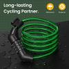 Titanker Bike Lock Cable, 4 Feet Bike Cable Lock Basic Self Coiling Kids Bike Lock Combination with Complimentary Mounting Bracket, 5/16 Inch Diameter (4FT, Green-8mm) view 2