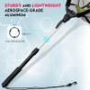 Black Paw Floating Fishing Net Foldable Fish Landing Net with Built in Length Scale Rubber Coated with Neoprene Foam - Black (Telescopic Pole) view 4