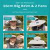Mens Sun Hats with 2 Solar Fan, UV Protection Wide Brim Hat with Fan Cooling Fisherman Hat Hiking Hat Fishing Hats Air Conditioning Hat,Silver gray,One Size view 2