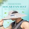 Mens Sun Hats with 2 Solar Fan, UV Protection Wide Brim Hat with Fan Cooling Fisherman Hat Hiking Hat Fishing Hats Air Conditioning Hat,Silver gray,One Size view 3