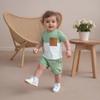 LIOMENGZI Infant Baby Boy Summer Clothes Outfit Color Block T-shirt Shorts Set Toddler Checkerboard Clothes 6 12 18 Months 2T view 4