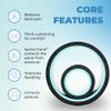 Chirp Wheel Foam Roller  Targeted Back & Neck Relief, Lumbar Spine Stretcher, Spinal Decompression Back Stretcher, Massage Roller with Density Foam for Physical Therapy, Supports 500lbs, 2-Pack Mint view 3
