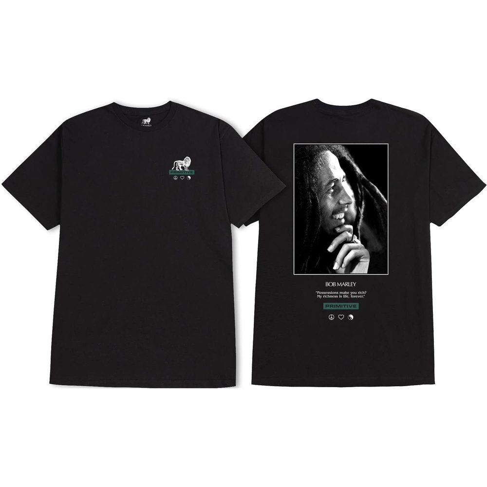 Primitive Skateboarding Life Forever Black Men's Short Sleeve T-Shirt - Small
