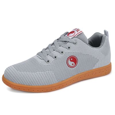 DAFLIN Martial Arts Taekwondo Shoes,Unisex Children Teenager Sport Boxing Karate Shoes for Taekwondo, Boxing, Kung Fu and Taichi (Color : Gray, Size : 5 US)