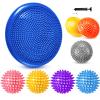 Meooeck 8pcs Hedgehog Balance Pods with Hand Pump Including 1 Balanced Pad, 3 Balance Pods, 4 Spiky Massage Balls for Body Balancing, Sensory Play for Kid Adult Dog Exercise Stability(Vivid Colors) view 1