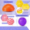 Meooeck 8pcs Hedgehog Balance Pods with Hand Pump Including 1 Balanced Pad, 3 Balance Pods, 4 Spiky Massage Balls for Body Balancing, Sensory Play for Kid Adult Dog Exercise Stability(Vivid Colors) view 4