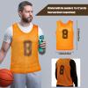 Vabean 24 Pack Nylon Mesh Scrimmage Team Practice Vests Pinnies Jerseys Train Vest for Adult Sport Basketball Soccer Football (Orange, Green) view 2