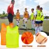 Vabean 24 Pack Nylon Mesh Scrimmage Team Practice Vests Pinnies Jerseys Train Vest for Adult Sport Basketball Soccer Football (Orange, Green) view 3