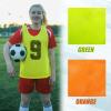 Vabean 24 Pack Nylon Mesh Scrimmage Team Practice Vests Pinnies Jerseys Train Vest for Adult Sport Basketball Soccer Football (Orange, Green) view 4