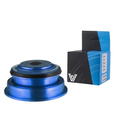 44-55mm 1-1/8 Threadless Bearing Headset Mountain Bike, Bearings Lightweight Straight Tapered Tube Frame Fork (Color : Blue)