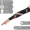 TREPKO Compression Arm Sleeves 1 Pair Autism Awareness Ribbon Cooling Football Arm Sleeves view 2
