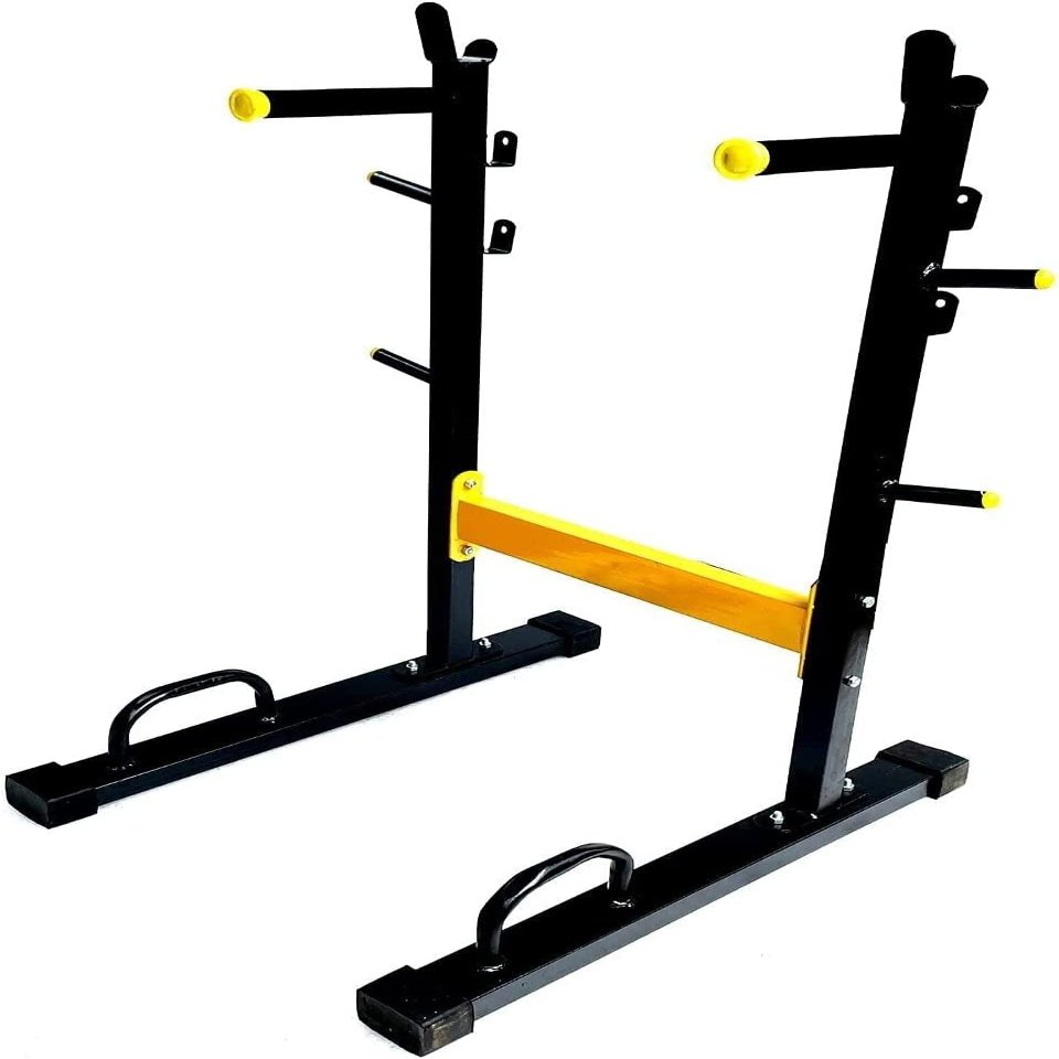 Saini MEDICOS 4 in 1 Dip Stand, bar Holder, Plate Holder and Push up Stand for Home Gym