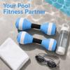 2 Pcs Water Dumbbells Lightweight Aquatic Exercise Dumbells EVA Foam Water Barbells Hand Bar for Pool Fitness Exercise view 4