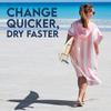 Dock & Bay Adult Beach Poncho - Hooded Towel with Deep Pockets - for Beach & Pool - Super Absorbent, Quick Dry - Cabana - Malibu Pink, Large (105x80cm, 41x31) view 3