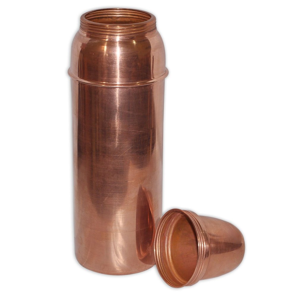 Aakrati Copper Bottle with Lid for Health Benefits by DevyomCraft