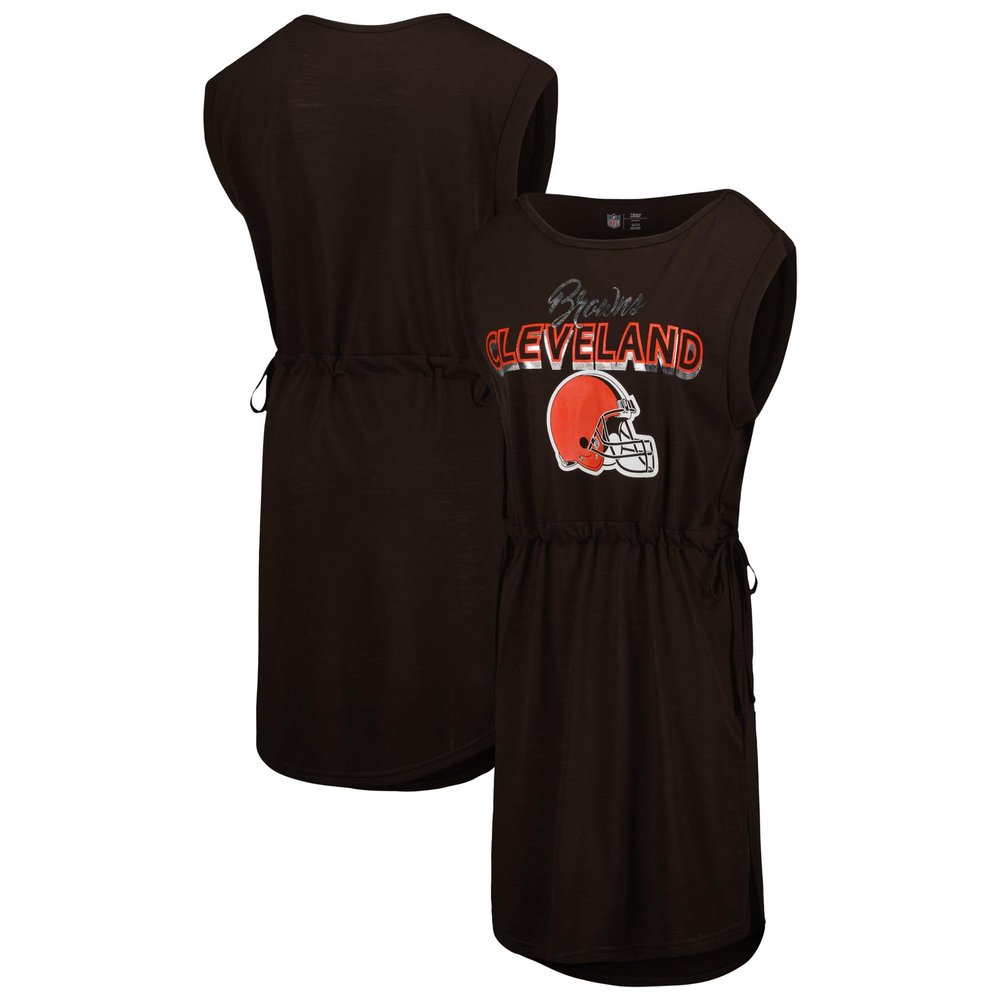 G-III Sports Women's Brown Cleveland Browns G.O.A.T. Swimsuit Cover-Up