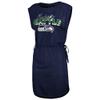 G-III Sports Women's College Navy Seattle Seahawks G.O.A.T. Swimsuit Cover-Up view 2