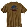 Carhartt Men's Loose Fit Heavyweight Short Sleeve Logo Work T-Shirt Tall Brown X- Tall view 1