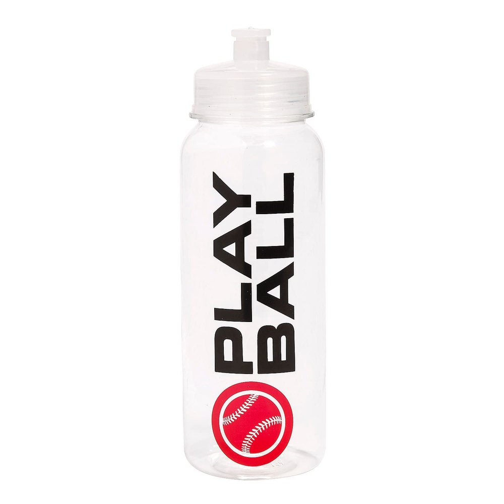 Fun Express 12 Pieces Baseball Water Bottles, BPA Free Plastic, Holds 27 oz, Party Supplies, Red Baseball