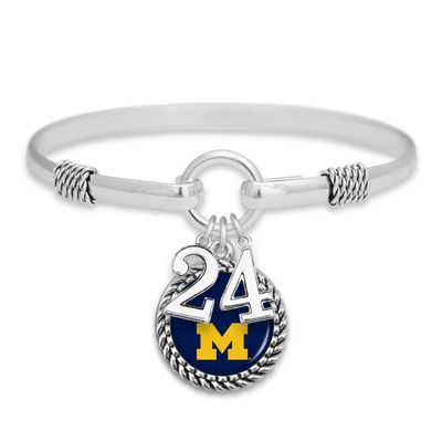 Michigan Wolverines Graduation Year 2024 Silver Bracelet Jewelry Licensed UM