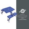 PICNIC TIME NCAA Rhode Island Rams Folding Picnic Table, Camping Table, Outdoor Table with Umbrella Hole, (Royal Blue) view 4